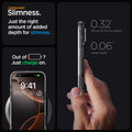 ACS07985 - iPhone 16 Pro Max Case Liquid Crystal Glitter in Crystal Quartz lightweight slimness. Just the right amount of added depth for slimness. Out of battery? Just charge on.