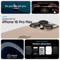 ACS08506 - iPhone 16 Pro Max Case Ultra Hybrid T (MagFit + Camera Control) in Graphite showing the air cushion technology, designed for iPhone 16 Pro, and MagFit compatible