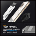 ACS08009 - iPhone 16 Pro Max Case Ultra Hybrid S (MagFit) in Crystal Clear all new flush fitment. Kick stand folds completely flat for mag safe ready utility when it's closed.