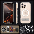 ACS08009 - iPhone 16 Pro Max Case Ultra Hybrid S (MagFit) in Crystal Clear showing front, side and back.