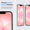 AGL03385 - iPhone 17e Series - GLAS.tR EZ Fit showing precise match cutout fitment. Designed to fit flawlessly and protect the screen.
