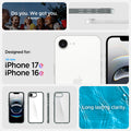 ACS09531 - iPhone 17e Case Ultra Hybrid in Space Crystal showing iPhone 17e and iPhone 16e compatibility and long lasting clarity.