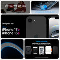 ACS09147 - iPhone 17e Case Ultra Hybrid Classic (MagFit) showing iPhone 17e and iPhone 16e compatibility and compatibility with Mag Fit. Showcases Air Cushion technology along with Mag fit accessories showcases of Mag Fit wallets and chargers but Mag fit accessories are sold separately.
