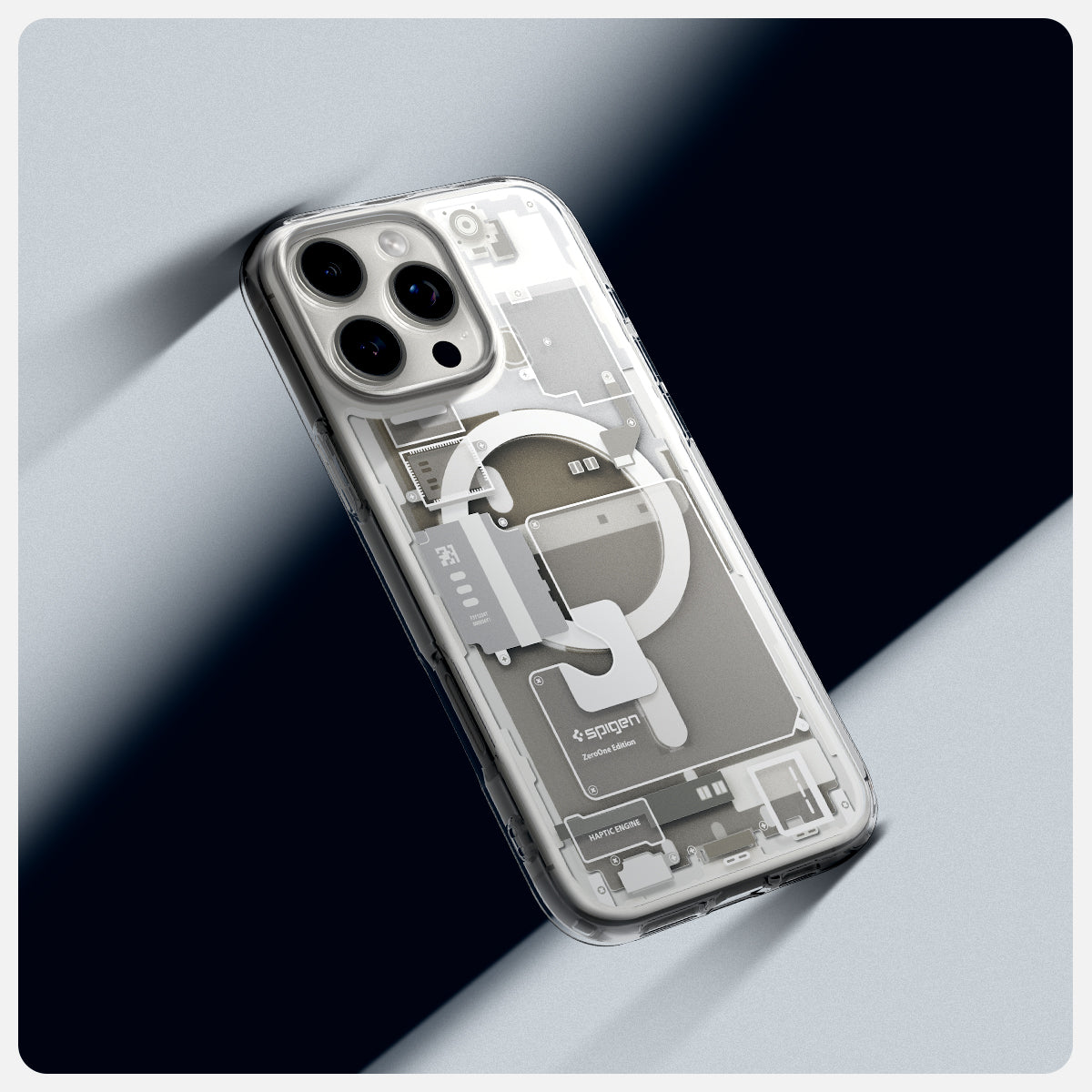 ACS08137 - iPhone 16 Pro Case Ultra Hybrid Zero One (MagFit) in Zero One Natural Titanium 