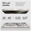 ACS08137 - iPhone 16 Pro Case Ultra Hybrid Zero One (MagFit) in Zero One Natural Titanium slim yet durable. thin and sturdy for ultimate comfort and protection. drop amount, drop height, iPhone pro max depth. added depth.