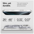 ACS08136 - iPhone 16 Pro Case Ultra Hybrid Zero One (MagFit) in Zero One White slim yet durable. thin and sturdy for ultimate comfort and protection. drop amount, drop height, iPhone pro max depth. added depth.