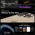 ACS08017 - iPhone 16 Pro Max Case Enzo Aramid in Black Silver designed for iPhone 16 pro max. magfit compatible perfect attraction.