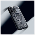 ACS08004 - iPhone 16 Pro Max Case Ultra Hybrid Zero One (MagFit) in Zero One showing the back of the phone.
