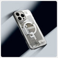 ACS08381 - iPhone 16 Pro Max Case Ultra Hybrid Zero One (MagFit) in Zero One Natural Titanium showing the back of the phone.