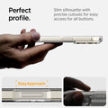 ACS08381 - iPhone 16 Pro Max Case Ultra Hybrid Zero One (MagFit) in Zero One Natural Titanium perfect profile. slim silhouette with precise cutouts for easy access for all buttons. easy approach