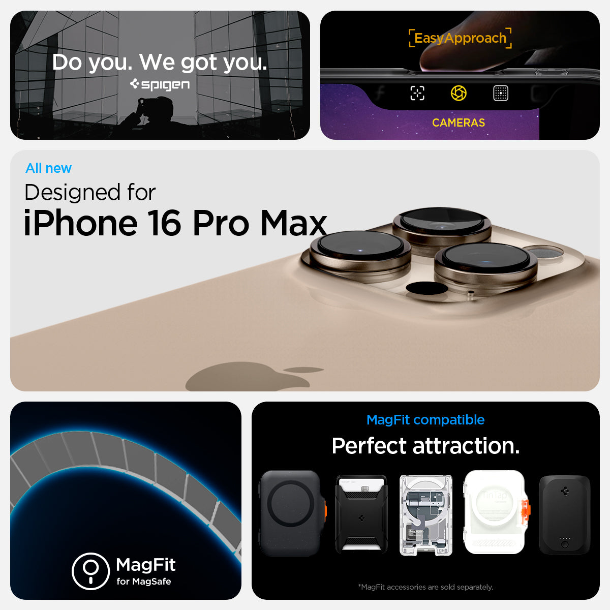 ACS08005 - iPhone 16 Pro Max Case Ultra Hybrid Zero One (MagFit) in Zero One White  do you. we got you. easy approach. all new designed for iPhone 16 pro max. Magfit for magsafe. Magfit compatible. perfect attraction.