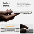 ACS08005 - iPhone 16 Pro Max Case Ultra Hybrid Zero One (MagFit) in Zero One White perfect profile. slim silhouette with precise cutouts for easy access for all buttons. easy approach