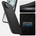 ACS06790 - iPhone 15 Case Liquid Air in black matte finished TPU material for a satisfying grip