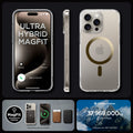 ACS06579 - iPhone 15 Pro Max Case Ultra Hybrid (MagFit) in gold ultra hybrid magfit. magfit designed for magsafe. 37,969,000kg CO2 offset.