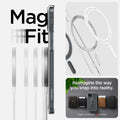 ACS06805 - iPhone 15 Case Ultra Hybrid (MagFit) in carbon fiber showing the Mag Fit