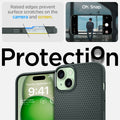ACS06652 - iPhone 15 Plus Case Liquid Air in abyss green raised edges prevent surface scratches on the camera and screen