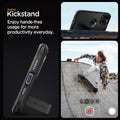 ACS06733 - iPhone 15 Pro Case Tough Armor (MagFit) in black built in kick stand enjoy hands free usage for more productivity everyday.