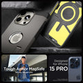 ACS06732 - iPhone 15 Pro Case Tough Armor (MagFit) in gunmetal tough armor magsafe. do you. we got you. designed for iPhone 15 pro max.