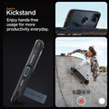 ACS06734 - iPhone 15 Pro Case Tough Armor (MagFit) in metal slate built in kick stand enjoy hands free usage for more productivity everyday.
