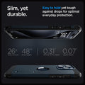 ACS06734 - iPhone 15 Pro Case Tough Armor (MagFit) in metal slate slim yet durable. easy to hold yet tough against drops for optimal everyday protection