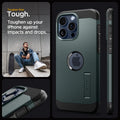 ACS06596 - iPhone 15 Pro Max Case Tough Armor (MagFit) in abyss green tougher than tough. toughen up your Phone against impacts and drops.