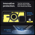 ACS06593 - iPhone 15 Pro Max Case Tough Armor (MagFit) in gunmetal innovative protection. top tier technology absorbs heavy impact from shocks and drops. Extreme protection technology. Air cushion technology.