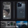 ACS06595 - iPhone 15 Pro Max Case Tough Armor (MagFit) in metal slate tough armor magfit. designed for magsafe. 37,969,000kg CO2 offset.