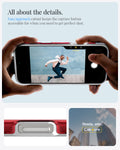 ACS08154 - iPhone 16 Pro Case Classic C1 (MagFit) in Ruby all about the details. easy approach cutout keeps the capture button accessible for when you need to get perfect shot.