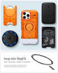ACS08560 - iPhone 16 Pro Case Classic C1 (MagFit) in Tangerine snap into magfit. daily essentials spigen compatible. Utilizes 0.75 magnets for firm hold. accessories are sold separately.