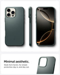 ACS08109 - iPhone 16 Pro Case Thin Fit (MagFit) in Abyss Green minimal aesthetic. Sleek form factor, for simple protection day in, and day out.