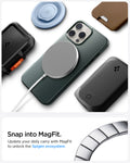 ACS07981 - iPhone 16 Pro Max Case Thin Fit (MagFit) in Abyss Green snap into magfit. update your daily carry with magfit to unlock the spigen ecosystem.