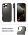 ACS07979 - iPhone 16 Pro Max Case Thin Fit (MagFit) in Gunmetal minimal aesthetic. Sleek form factor, for simple protection day in, and day out.