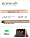 ACS08686 - iPhone 16 Pro Max Case Thin Fit (MagFit) in Rose Titanium ultra slim case profile. Thin and sturdy case design keeps your phone protected and bulk free. 0.32
