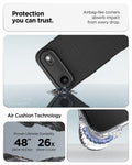 ACS09922 - iPhone 17 Air Liquid Air in Matte Black protection you can trust. air bag like corners absorb impact from every drop. air cushion technology.