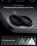 AGL07921 - iPhone 17 Optik Pro EZ Fit Lens Protector showing the high aluminosilicate. Tempered glass protects your lens.
