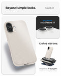 ACS09980 - iPhone 17 Liquid Air in Natural Titanium showing beyond simple looks. liquid air. designed by spigen.