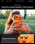 AGL10650 - iPhone 17 Pro Max Optik Pro XL EZ Fit Lens Protector in orange showing keeping the original quality of the camera