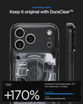 ACS10042 - iPhone 18 Pro Max / iPhone 17 Pro Max Ultra Hybrid Zero One (MagFit) Black showing long-lasting clarity with DuraClear Technology designed to resist yellowing 1.7 times longer