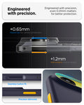 ACS09931 - iPhone 17 Air Case Nano Pop (MagFit) in blueberry navy showing the engineered with precision. Engineered with precision, even 0.01mm matters for better protection