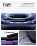 ACS09931 - iPhone 17 Air Case Nano Pop (MagFit) in blueberry navy showing the innovative solution. Sound tunnel tech with a 1mm micro-hole for clearer sound, less noise