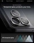 AGL10125 - iPhone 17 Pro Max Optik Pro EZ Fit Lens Protector in gray showing the high aluminosilicate. Tempered glass protects your lens.