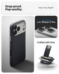 ACS09968 - iPhone 17 Pro Case Nano Pop (MagFit) showing the drop proof and pop worthy of case