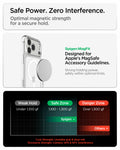 ACS10066 - iPhone 18 Pro / iPhone 17 Pro Ultra Hybrid (MagFit) in Clear White showing optimized magnetic strength for a secure hold while minimizing interference