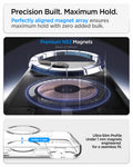 ACS10067 - iPhone 18 Pro / iPhone 17 Pro Ultra Hybrid (MagFit) in Clear Graphite showing precisely aligned N52 magnets with an ultra-slim profile under 1 mm