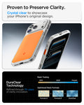 ACS10471 - iPhone 18 Pro / iPhone 17 Pro Ultra Hybrid T (Mag Fit) in Glossy Orange showing proven to preserve clarity. crystal clear to showcase your iPhone's original design.