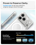 ACS11912 - iPhone 18 Pro Max / iPhone 17 Pro Max Crystal Flex (Mag Fit) showing crystal-clear material and DuraClear Technology designed to preserve long-lasting clarity.