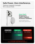 ACS10039 - iPhone 18 Pro Max / iPhone 17 Pro Max Ultra Hybrid (MagFit) in Frost White showing optimal magnetic strength for a secure hold while minimizing interference
