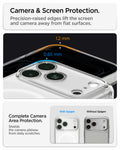 ACS10039 - iPhone 18 Pro Max / iPhone 17 Pro Max Ultra Hybrid (MagFit) in Frost White showing raised edges around the screen and camera area for added protection against scratches and surface contact