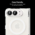 AGL12012 - iPhone Duo Optik Pro EZ Fit Lens Protector in Star White showing individual camera lens protectors installed with a case for compatible camera protection