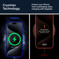 ACP07082 - OneTap Pro 3 CryoMax™ Air Vent Car Mount ITS12WC (MagFit) in Black showing the cryomax technology, protect your iphone from overheating when charging with magsafe